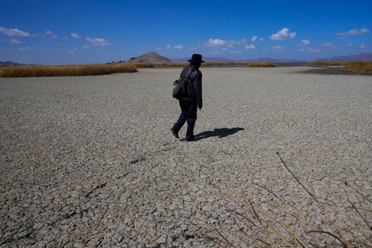 Water level at Lake Titicaca
