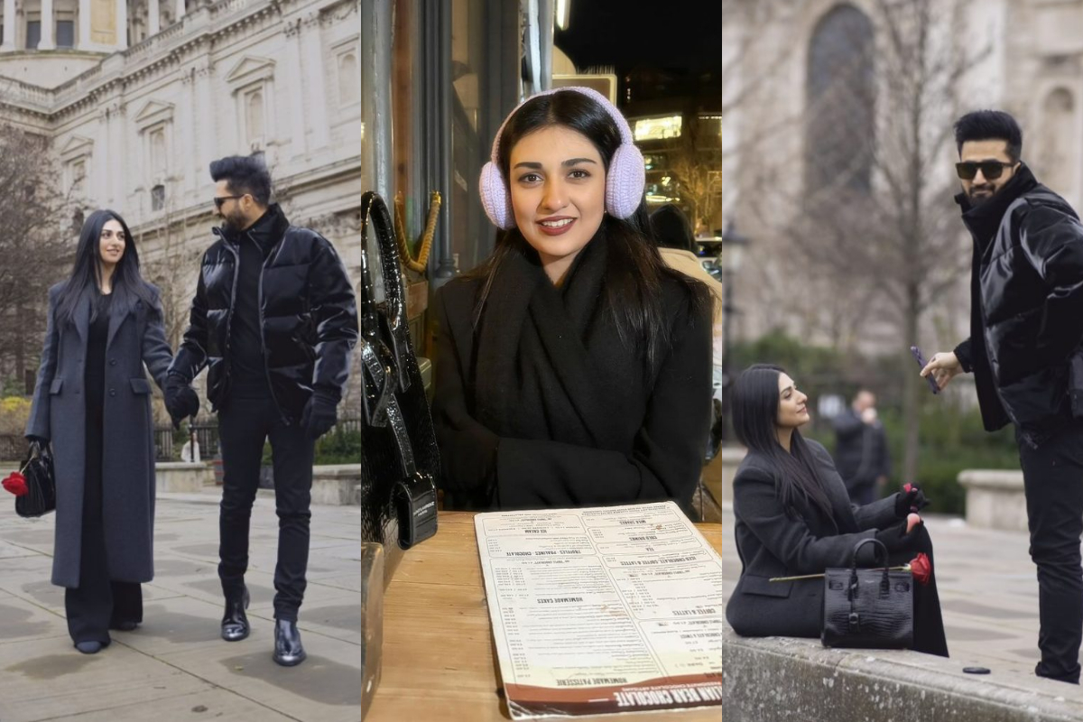 Sarah Khan and Falak Shabir share new adorable couple pictures from London