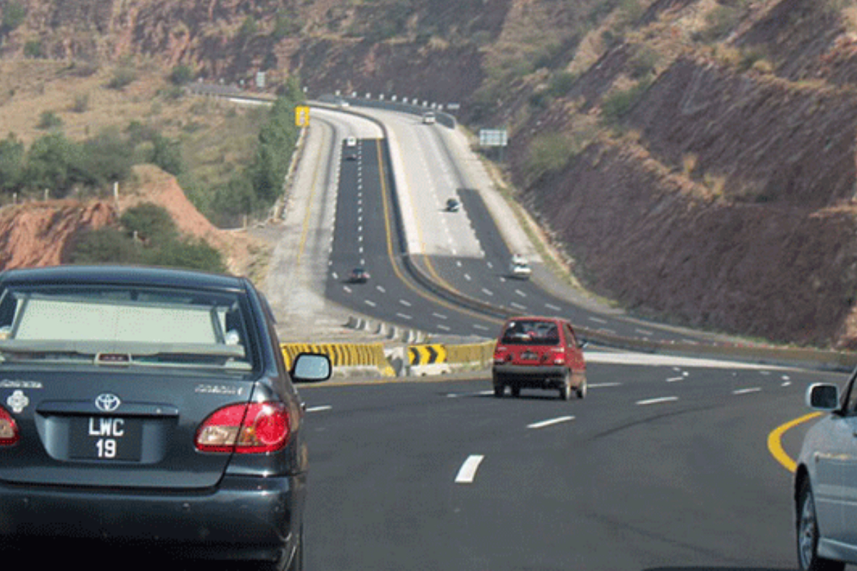 vehicles banned from motorway