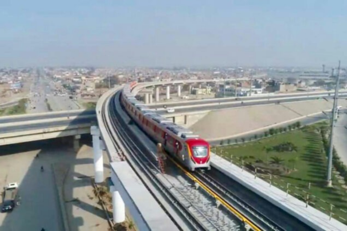 Lahore's Orange Line Metro Train