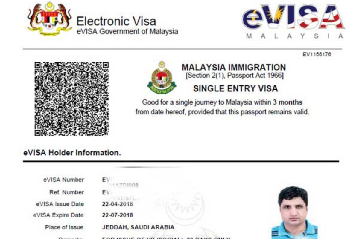 Malaysia visit visa fee