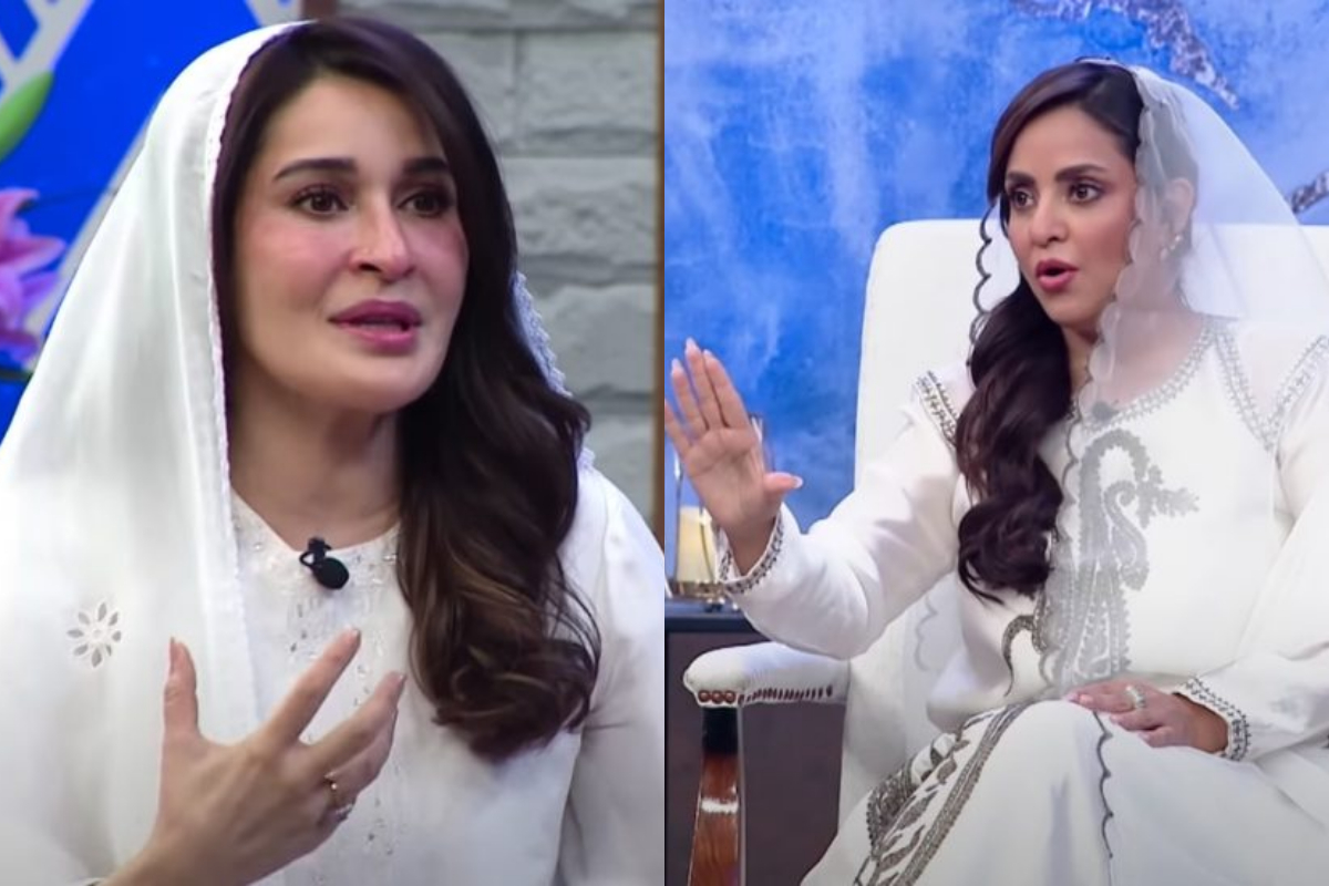 Why were Shaista Lodhi and Nadia Khan fighting each other in a live show?