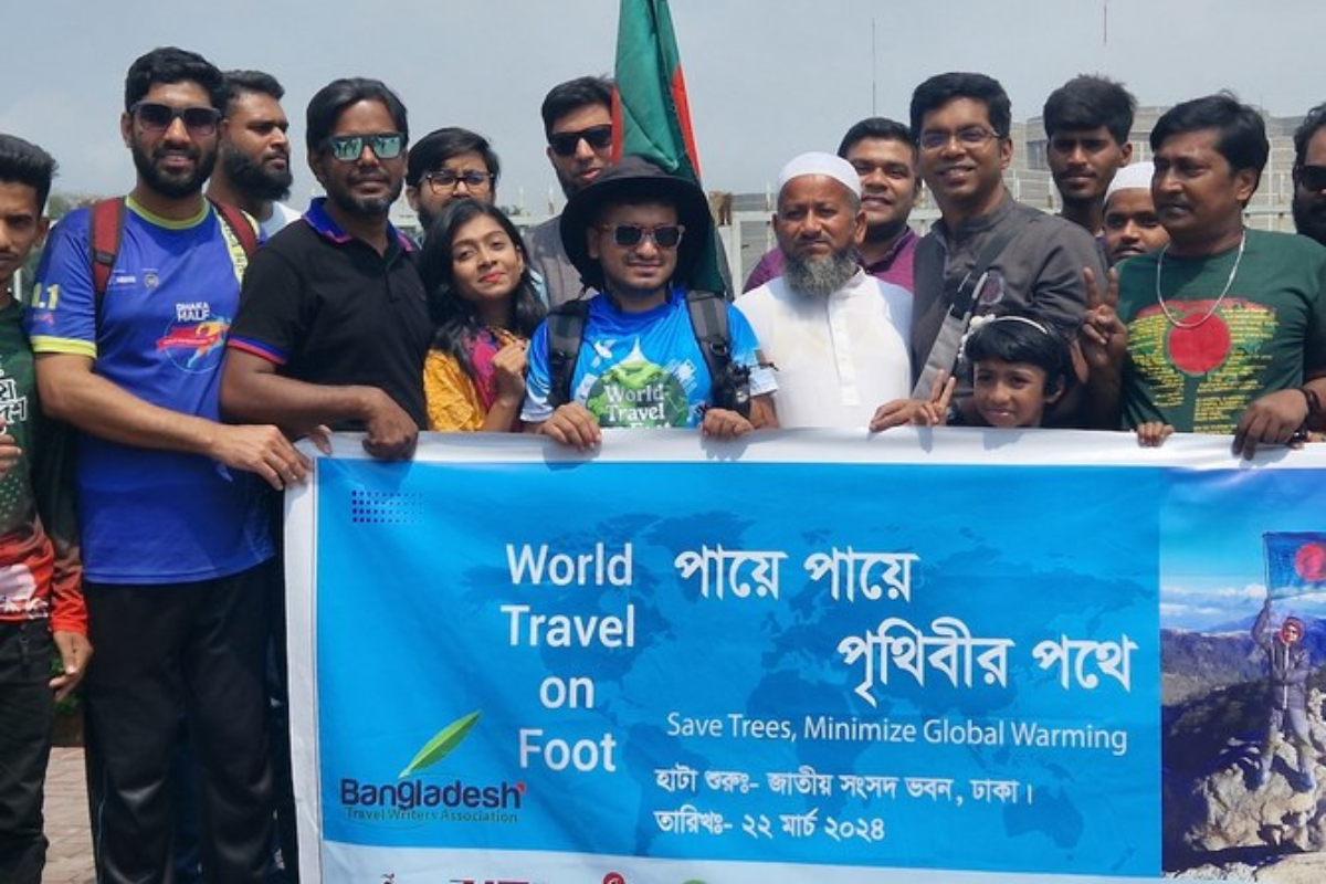 Bangladeshi hiker sets out on world tour while fasting