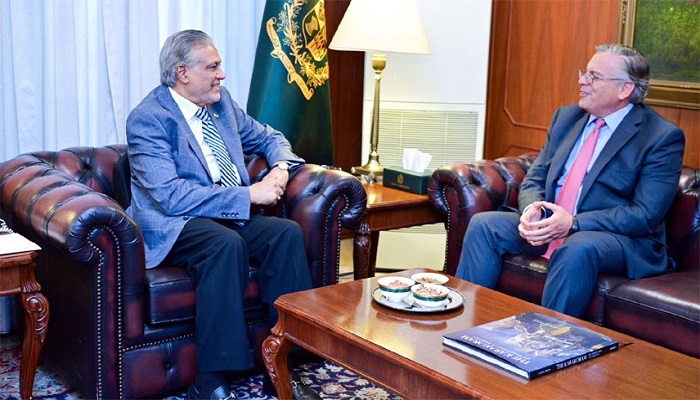 Dar, US Envoy review developments in ties