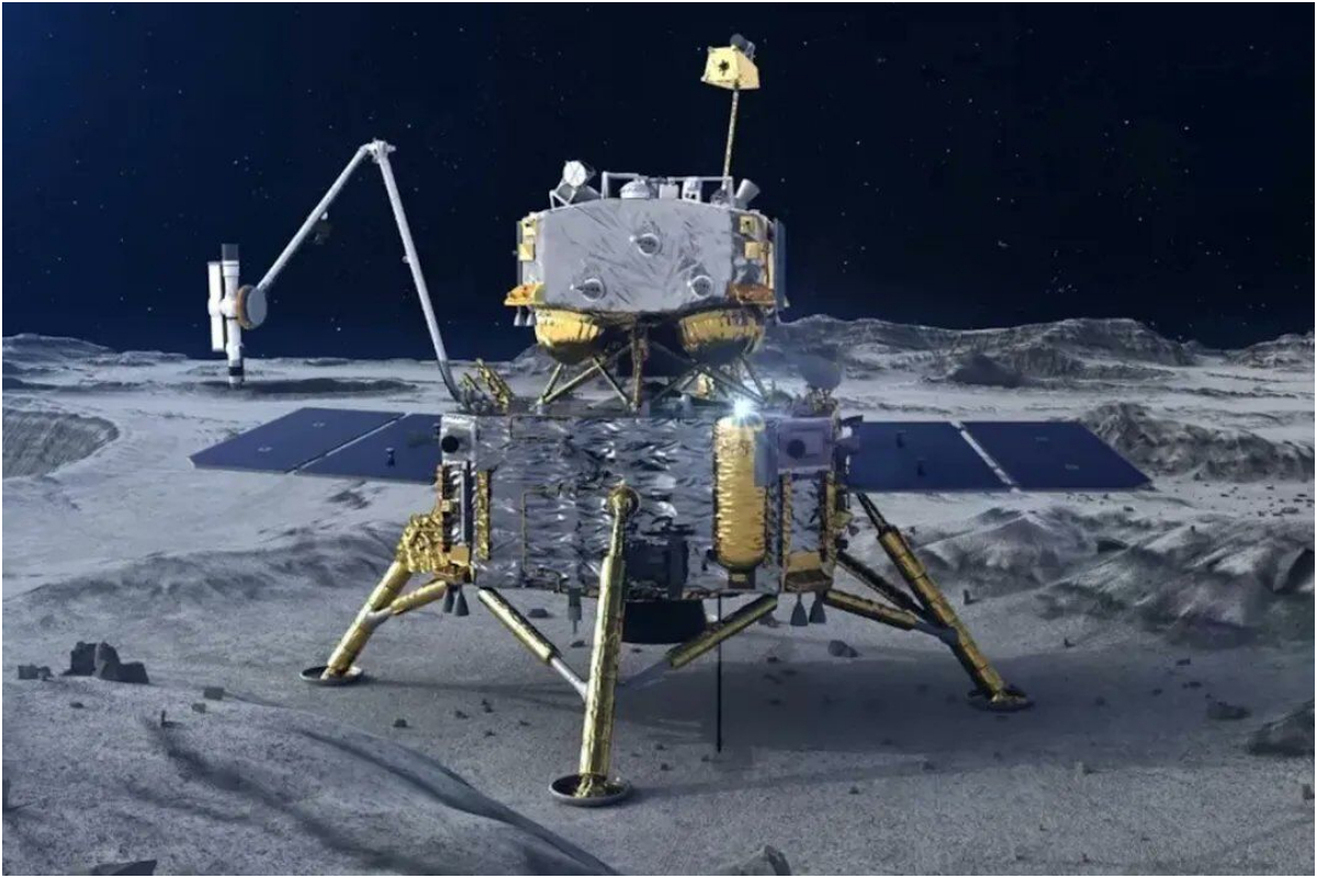 China claims that spacecraft successfully lands on moon's far side