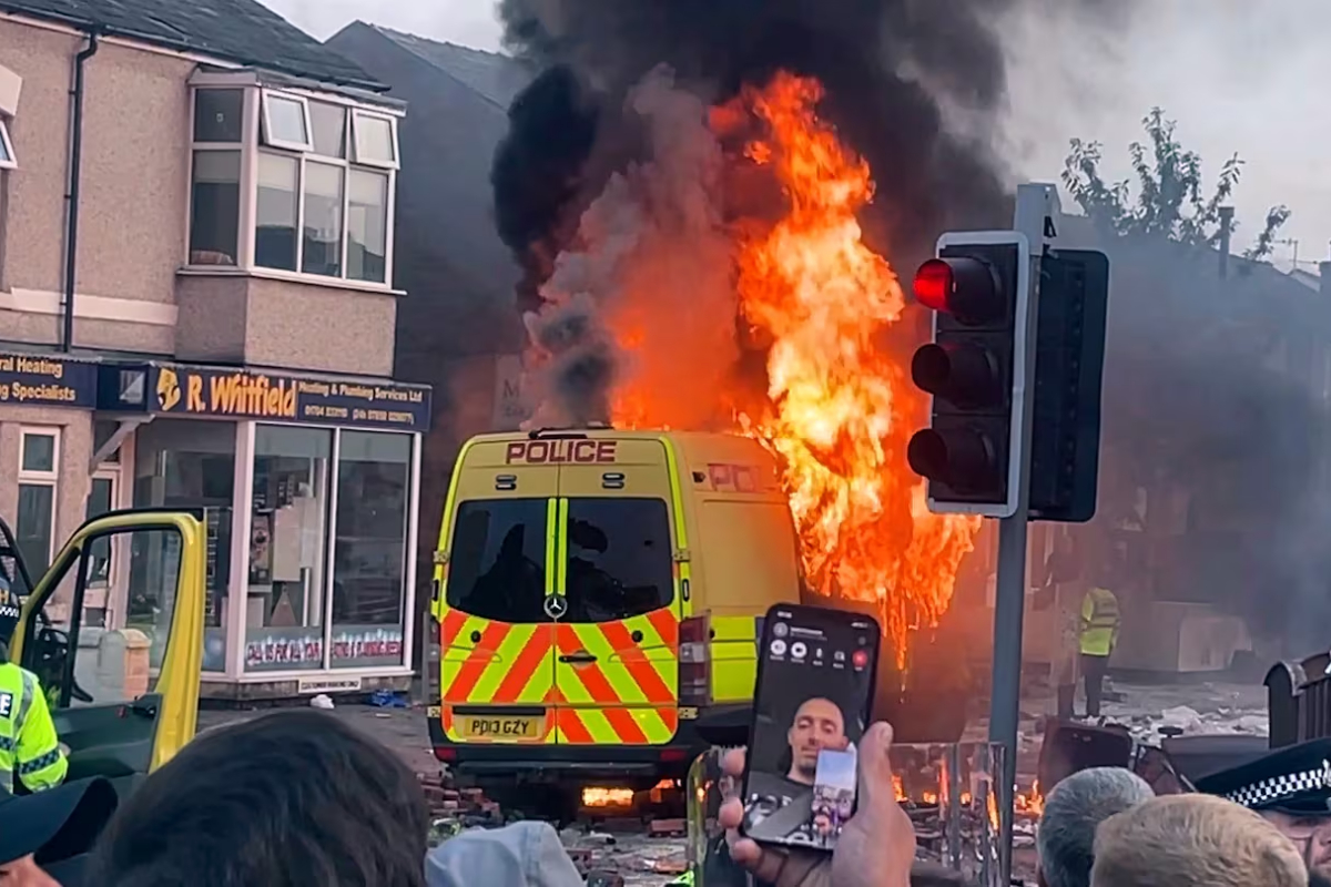 UK Leader blames far right for hijacking town’s grief after triple child killed
