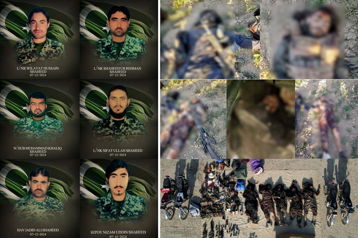 Six soldiers martyred, 22 terrorists killed in separate KP operations
