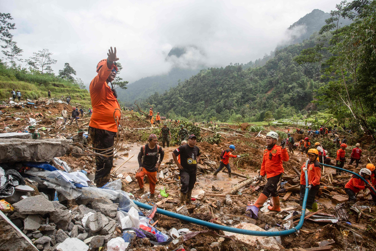 Indonesia Landslide: Rescuers Search for Survivors, Death Toll Reaches 19