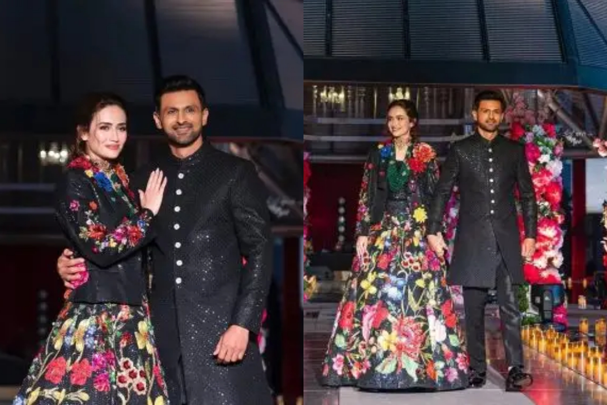 Sana Javed and Shoaib Malik steal the spotlight with their ramp walk in Doha