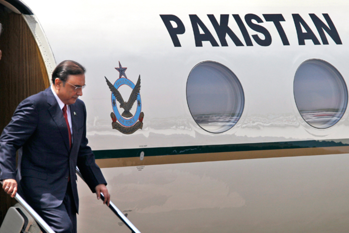 President Asif Zardari arrives in Lahore on two-day visit