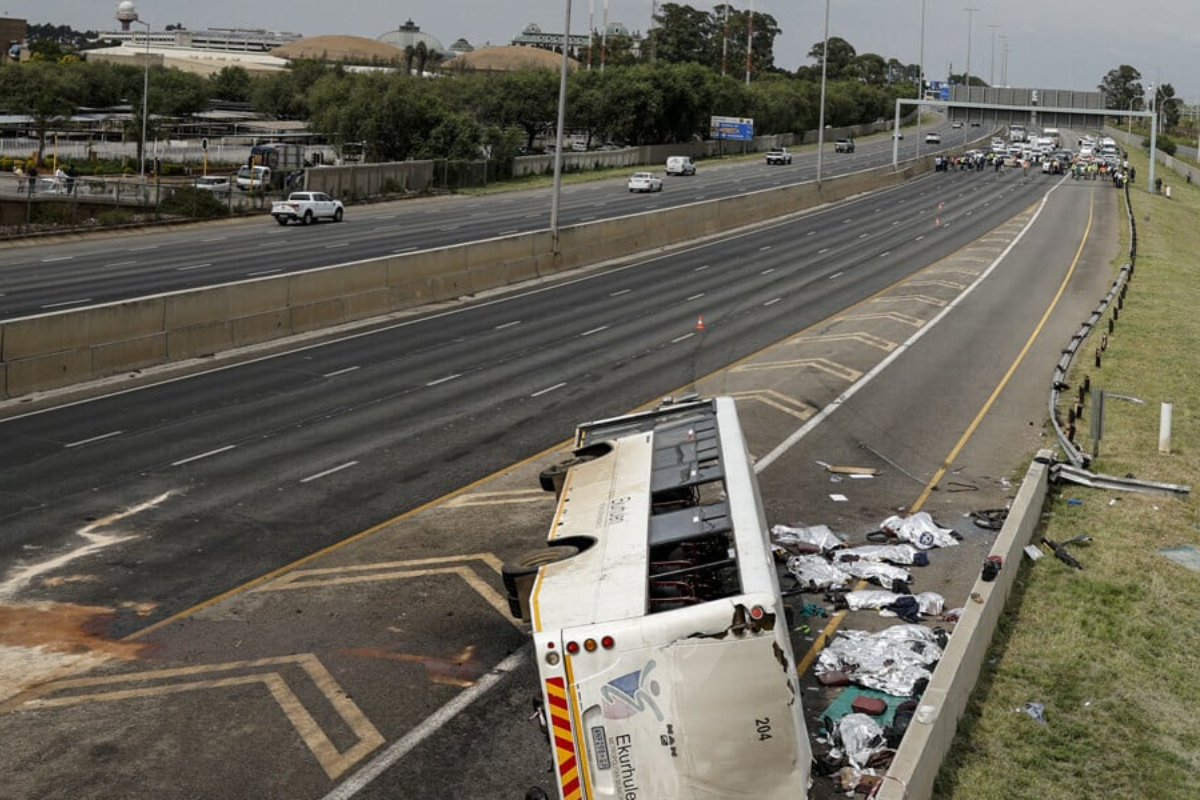 At least 12 killed as bus crashes in South Africa