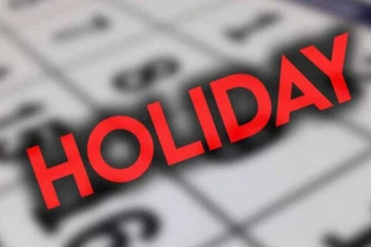 Holiday announced on October 1