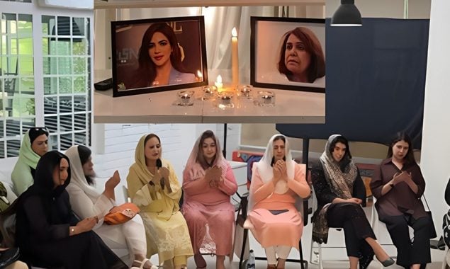 Artists gather to offer prayer (fateha) for Humaira Asghar and Ayesha Khan