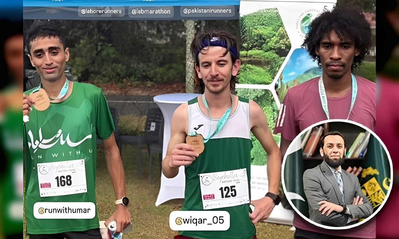 Federal Minister Attaullah Tarar felicitates Pakistani runners on victory