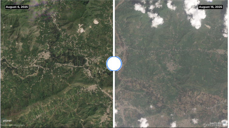Pakistan floods and cloudbursts visualised in maps and satellite images