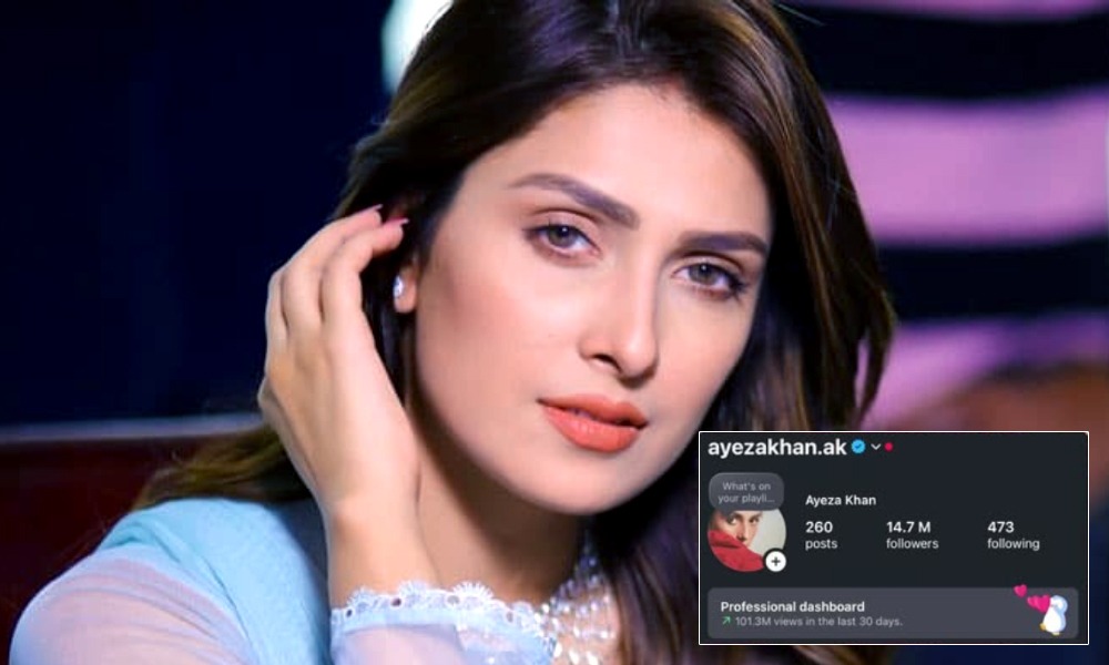 Ayeza Khan’s instagram soars past 102 million views in just 30 days