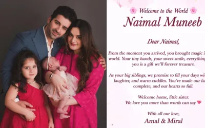 Aiman & Muneeb blessed with their third child