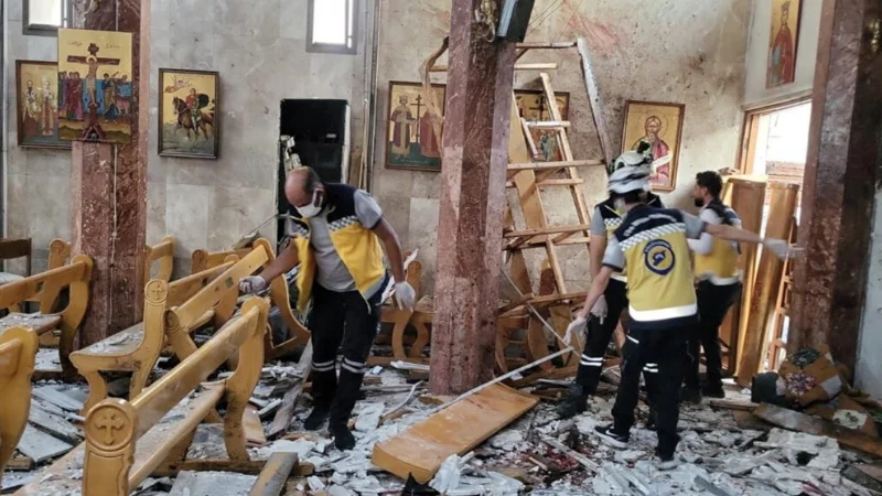 20 die in suicide bombing at Church in Syrian capital