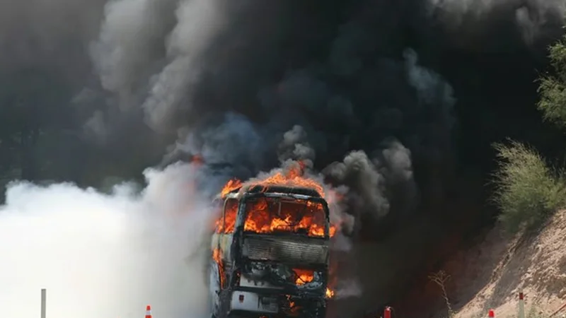 Tragic bus fire claims five lives near Quetta’s Western Bypass