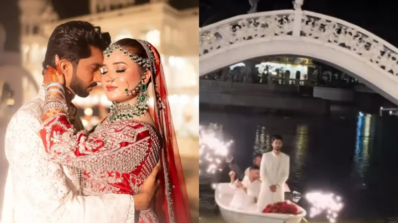 Rebecca Khan Nikkah: Hussain Tareen’s dramatic boat entry at Nikah makes internet crazy