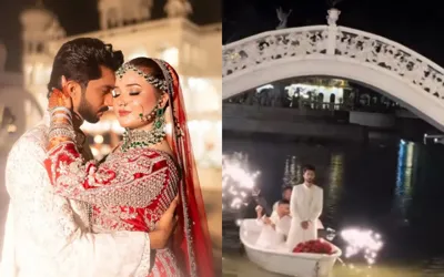 Rebecca Khan Nikkah: Hussain Tareen’s dramatic boat entry at Nikah makes internet crazy