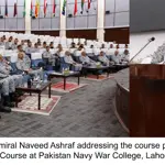 Naval Chief addresses participants at PN War College Lahore