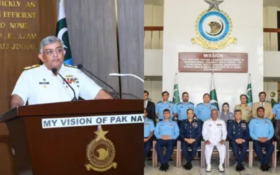 Naval Chief visits PAF Air War College, emphasizes Tech and joint operations