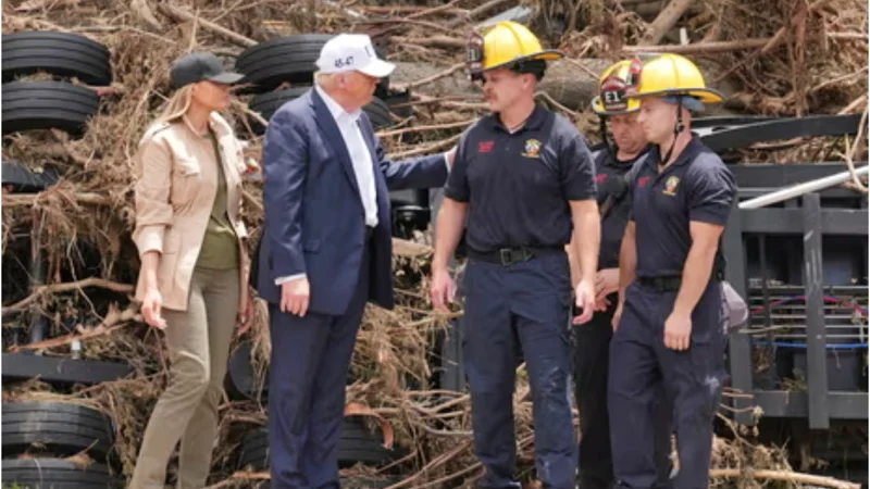 President Trump visits flood-hit Texas