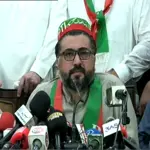 PTI workers protest removal of candidate Irfan Saleem from Senate Election list