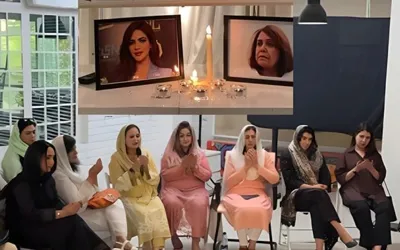 Artists gather to offer prayer (fateha) for Humaira Asghar and Ayesha Khan