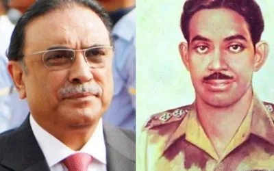 President Zardari honors Captain Sarwar Shaheed on 77th anniversary
