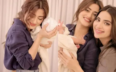 Sajal Aly’s sweet first encounter with her baby niece for the first time