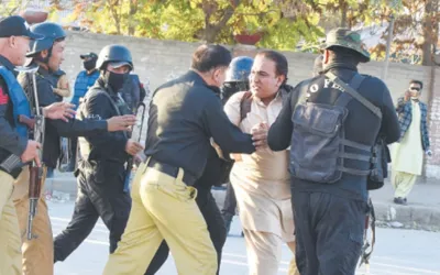 Several arrested as police and PTI workers clash near Adiala Jail