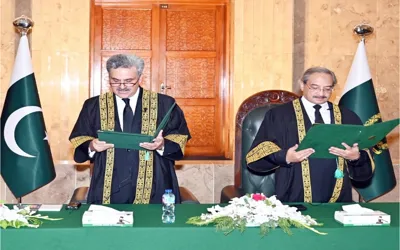 Justice Ali Baqar Najafi takes oath as Judge SC