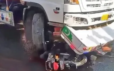 Speeding truck crushes father and son to death
