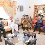 PM, COAS visit residence of Sqn Ldr Usman Yousaf Shaheed for condolence