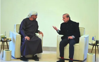 PM Shehbaz Sharif meets UAE President to strengthen bilateral ties