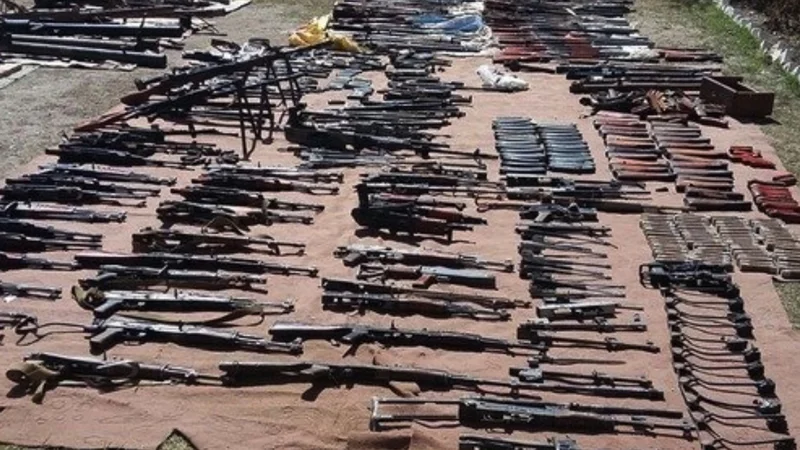 Huge cache of illegal arms recovered in clearance operation in Kurram