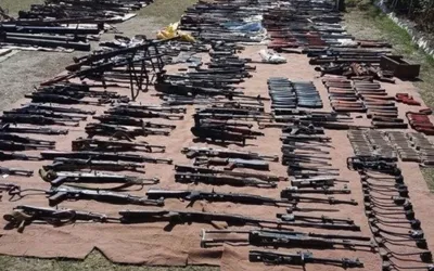 Huge cache of illegal arms recovered in clearance operation in Kurram
