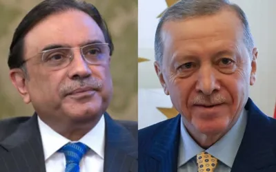 President Zardari meets Tayyip Erdogan in Istanbul en route to Portugal
