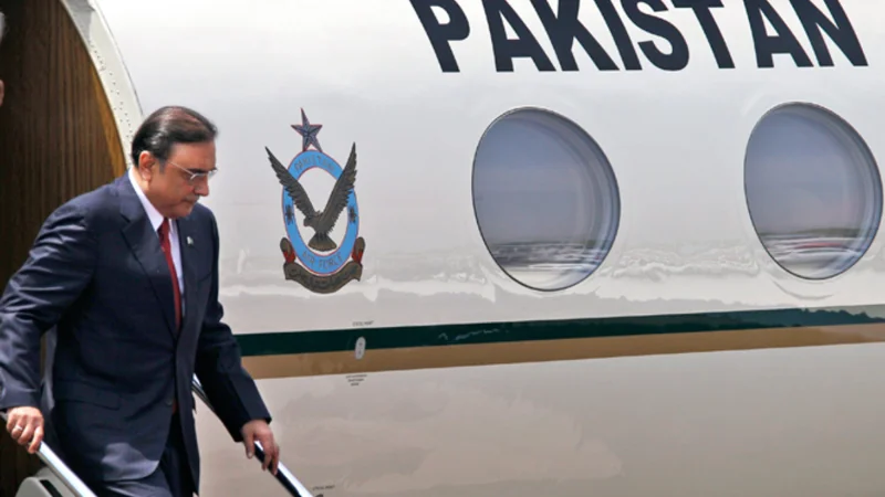 President Asif Zardari arrives in Lahore on two-day visit