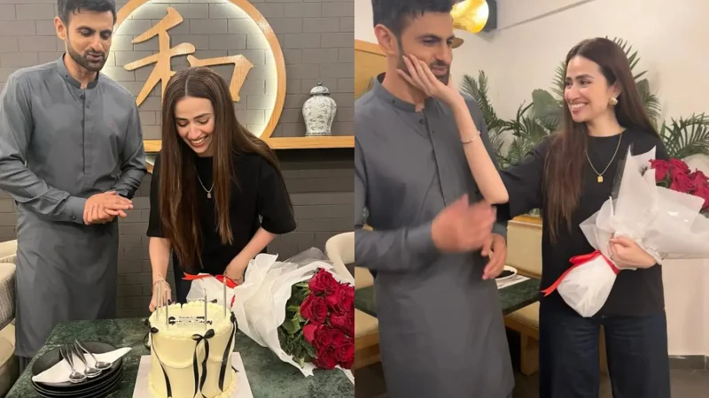 Shoaib Malik’s sweet celebration for wife Sana Javed’s birthday