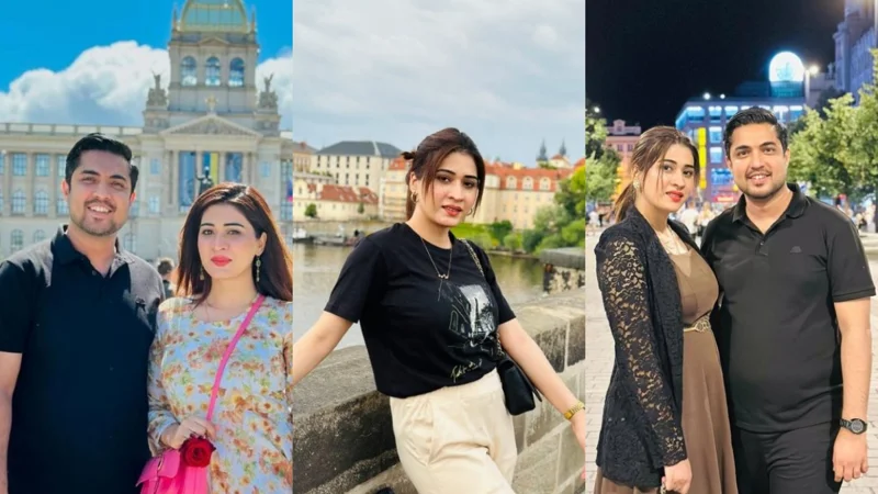 Iqrar Ul Hassan and third wife Aroosa Iqrar's blissful pictures in Prague