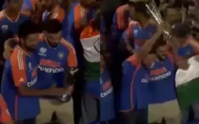Rohit, Kohli proudly present T20 World Cup trophy to fans during open-bus parade
