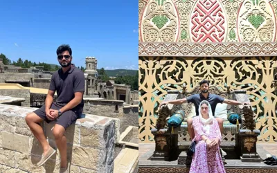 Cricketer Azhar Ali Visits Set of Pak-Turk series Salahuddin Ayyubi With Family