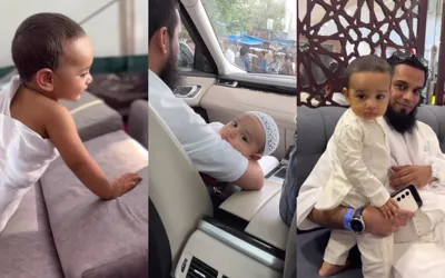 Adorable video of Sana Khan’s son Tariq Jamil during Hajj journey