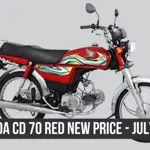 Honda CD 70 Red updated price in Pakistan – July 2024