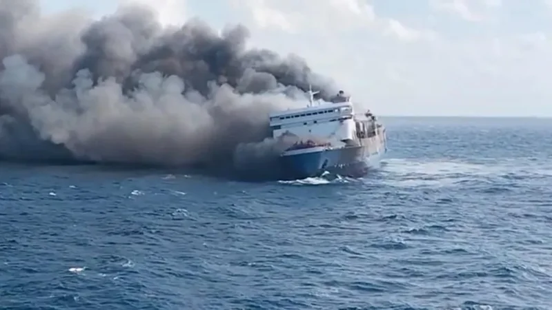 Indonesian ferry fire kills 5, leaves 41 missing