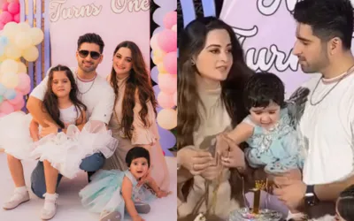 Aiman Khan and Muneeb Butt Unveil Daughter Miral’s Face on Her First Birthday