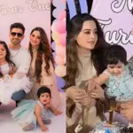 Aiman Khan and Muneeb Butt Unveil Daughter Miral’s Face on Her First Birthday